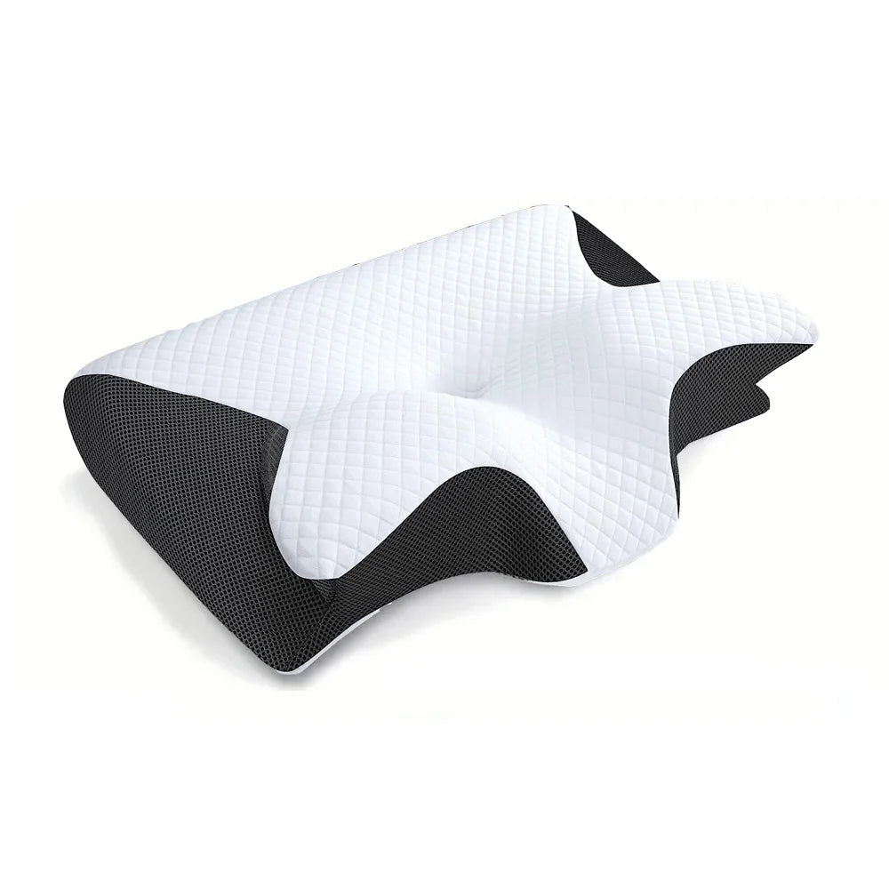 Butterfly Memory Foam Neck Pillow for Comfortable Sleep & Cervical Support